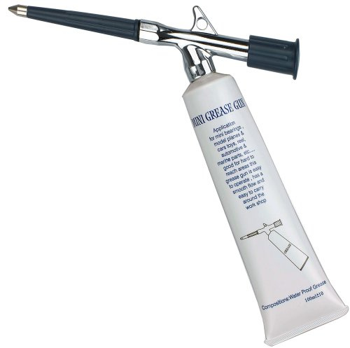 Alkan Mini Einhandfettpresse 100 ml Kartuschen Schmierfett Set | Kleine Fettpresse für 100 ml Kartuschen/Tube, inkl. Mehrzweck-Schmierfett und Lagerfett für Wartung & Werkstatt