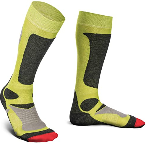 Piarini 2 Paar Unisex Skisocken Skistrumpf Wintersport Snowboard - atmungsaktive Socken Kniestrümpfe Thermosocken Funktionssocken aus Merino Wolle Outdoorsocken