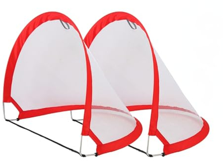 Bandito FunHockey Pop Up Torset für Kinder, 2 Größen, automatisch faltbares Fußballtor, wetterfestes Hockey Tor für Garten und Kinderzimmer, Floorball Mini Tor,Feldhockey Tor mit Tasche und Bodenhaken