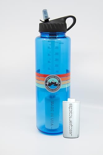 Epic Nalgene OG Grande Water Bottle with Filter USA Bottle and Filter Dishwasher Safe Filtered Water Bottle Travel Water Bottle BPA Water Bottle Removes 99.99% Tap Water Impurities