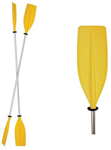 Saarwebstore Kayak Paddel teilbar gelb 2,17 Kanu Kajak doppelseitiges Paddle Schlauchboot eloxierter Aluminium Schaft Abmessungen 2,17m