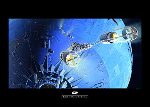Komar Wandbild | Star Wars Classic RMQ Death Star Attack | Kinderzimmer, Jugendzimmer, Dekoration, Kunstdruck | ohne Rahmen | WB130-70x50 | Größe: 70 x 50 cm (Breite x Höhe)