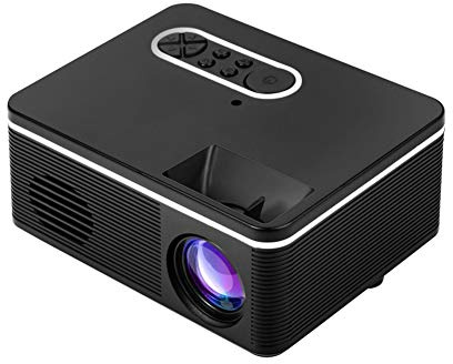 MMD Portable Projector With 400 Lumens And Full HD 1080p, 100” Display LED Video Projector, Compatible With USB/HD/TF/AV For Home Theater (Color : Black)