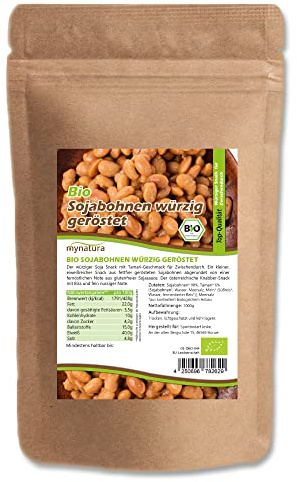 Mynatura Bio Sojasnack geröstet würzig I Snack aus Sojabohnen I Proteinreich Knabbern I Würzig-Pikant I Pflanzlich I Soja I Im Beutel (1x 1000g)