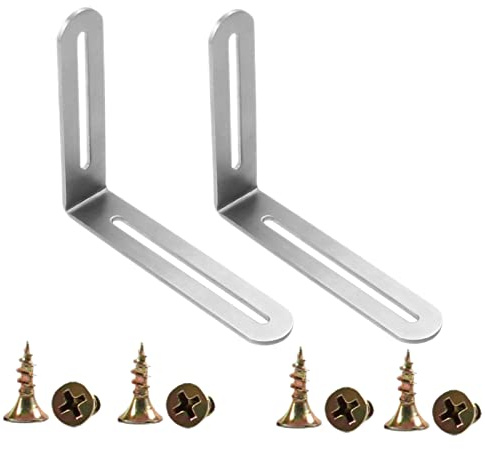 2 StüCk Winkel Mit Langloch L-Form Rechtwinkliges Winkelverbinder Winkelverbinder Wei 120x165x24mm Mit 2 Langloch 90 Grad MöBel Eckwinkel FüR Tabelle Stuhl BüCherregal OberfläChe GebüRstet