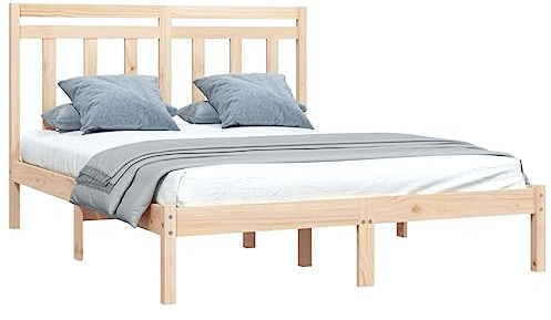 vidaXL Massivholzbett Doppelbett Holzbett Bett Lattenrost Bettrahmen Bettgestell Schlafzimmermöbel Schlafzimmerbett Kiefer 160x200cm