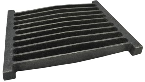 SEZAM 26 x 21,5 cm Gussrost Ofenrost Ascherost Kaminrost passend Kaminofen Tafelrost Rost Ofengitter Kamin Ersatzteile Zubehör Gussrost Ofenrost Grillkamin Eckig Eckrost