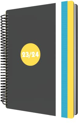 Collins Debden Collins Delta Academic 2023–24 A5 Tagesansicht, Jahreskalender, Planer, Schule, Hochschule oder Universität, Term Journal – August 2023 bis August 2024 – Gelb – FP51M.45-2324