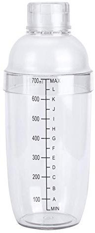 Shaker Per Cocktail 350Ml/ 530Ml/ 700Ml/ 1000Ml Shaker Per Cocktail In Resina Pc Shaker Cocktail Da Vuoto Plastica Agitatore Miscelatore Cocktail Con Bilancia Per Bar Casa Domestica (700ml)