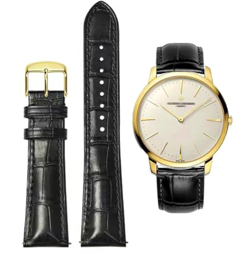 AIYIRUO Uhrenarmband Leder Krokodilmuster Echtes Leder Weich und Langlebig Armband Ersatz-Watch Armband mit Edelstahl Metall Silber Gold Schließe für Herren Damen (12mm-24mm)