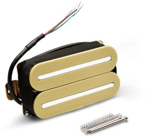 ROZILO Cream Bridge Tonabnehmer Dual Hot Rail Humbucker Tonabnehmer Keramik Tonabnehmer mit 57 mm Stahlstange