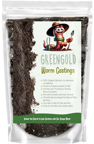 GARDENWISE Organic Worm Castings – Earthworm Castings for Plants – Premium Worm Castings Fertilizer for Nutrient-Rich Soil and Healthy Growth (4 QUARTS)