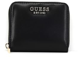 GUESS Women Laurel SLG SMALL Zip Around Wallet, Schwarz
