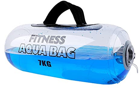Fitness-Wassersack, AquaBag, Aquabag, Wassersandsack/Fitnessschlauch/mit Wasser befüllbarer Rucksack, Gewichte, Workout, Robustes, tragbares Trainingsgerät, Trainingsausrüstung (Farbe: transparent,