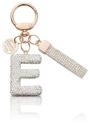 Schlüsselanhänger Buchstabe Glitzer Anhänger Schlüsselbund Keychain | Personalisierter Dekoration: Keychain für Schlüssel, Taschen und Rucksäcke als modisches Accessoire und Geschenk