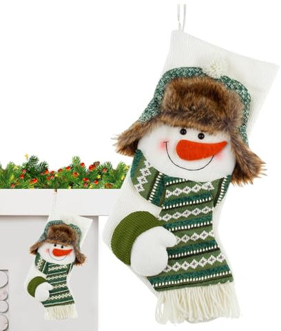 Weihnachtsstrumpf für Weihnachtsbaum, Dekorative Weihnachtsstrümpfe, Filz Weihnachtsstrümpfe, Nikolaus Strümpfe, Dekorative Filzstrümpfe für Weihnachtsbaum Weihnachtsmann Strümpfe für Süßigkeiten und