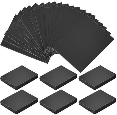 Bczhieulw 300 Stück Card sleeves, Maße 66 mm x 91 mm, Schwarze Schutzhüllen, Sammelkarten Hüllen,Kartenhüllen, für Sammelkartenspiele