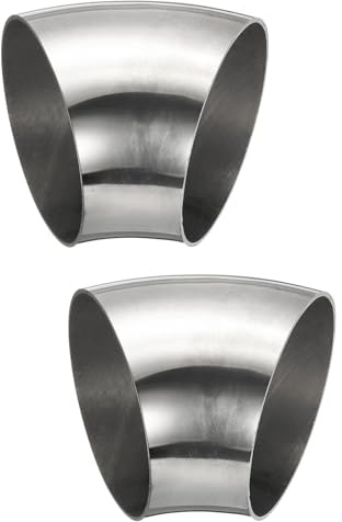 PATIKIL 2 Stück Edelstahl Rohrbogen 45 Grad Bogen, 70mm ID Stahl Auspuffbogen Auspuffrohrverbinder Edelstahlbogen 304 Edelstahl Rohr für Auspuffrohr Treppengeländer Auto HVAC