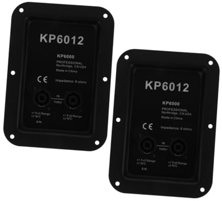 HEMOTON 2 Pezzi Piastra in Ferro per Cablaggio Altoparlanti Morsettiera a Tazza, Pannello Connettori per Casse Audio per Stage Box 612, Accessorio Stabile per Collegamento Cavi Audio Live