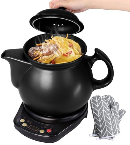 Faitout électrique en céramique pour thé, soupe, ragoût et bouillie - Appareil de chauffage uniforme multifonctionnel