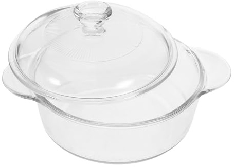 Alipis Saladier Verre avec Couvercle Grand Bol de Service pour Salades Desserts et Aliments Secs