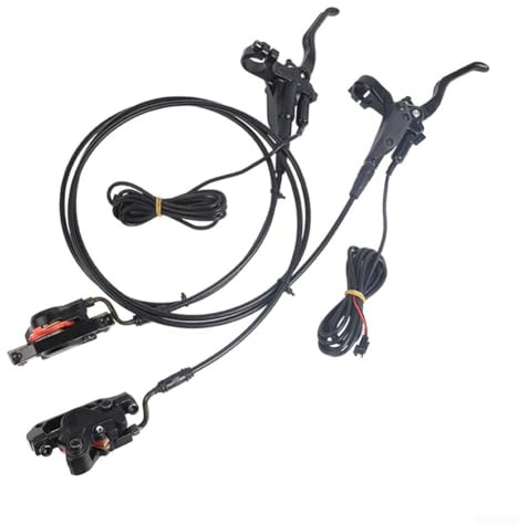 Allthingstore 2 Pin E Bike Hydraulic Brake Kit for 160mm Disc, Front 850mm & Rear 1600mm Hose, Compatible with Electric Bikes (Right and Left Kit)