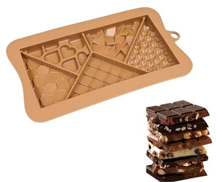 Quorvex Moule À Tablettes De Chocolat Profond | Moules à Démoulage Facile | Moule À Barres De Chocolat Épais Et À Détacher Pour Barres Fourrées,Pour Truffes, Brownies, Cadeaux De Fête, Activités Pour