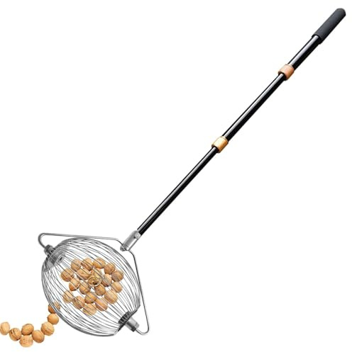Golfbollsuppsamlare - valnötsuppsamlingsrullverktyg, justerbart handtag, bärbar trädgårdssopmaskin, utomhus fruktsamlare | Perfekt för tennisbollar orange nötter lime
