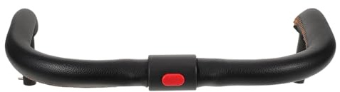 ANDRESLAD Barre de Poussette Amovible en Cuir Confortable Garde-Corps de Sécurité Réglable Accessoire Compatible Multi-Poussettes pour Promenade Bébé Sécurisée et Facile à Nettoyer