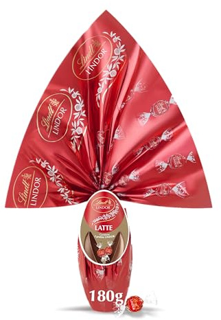 Lindt LINDOR Uovo di Pasqua 2026 LINDOR Cioccolato al Latte, con sorpresa Cioccolatini LINDOR Latte, Idea Regalo Pasqua, Formato 180g