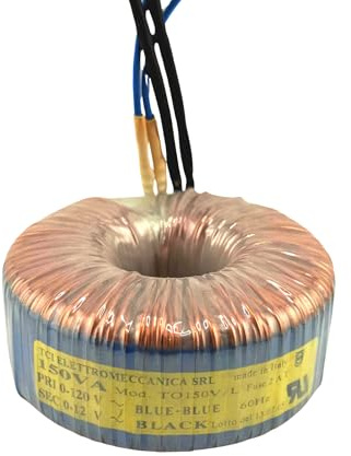 Trasformatore toroidale Trasformatore con nucleo toroidale TO150V/U 120V 150W Trasformatore Trafo con nucleo toroidale per luci lampade 12V 60Hz Rame blu