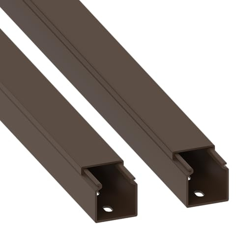 Habengut | Kabelkanal (mit Montagelochung im Boden) 25x25 mm, aus PVC, Länge 2x1 m, Braun