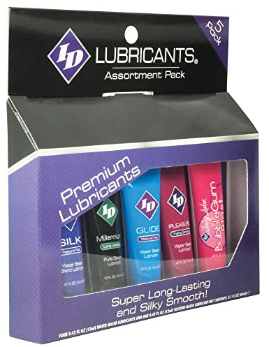 ID Lubricant Assorted Water Based Flavoured Silicone Tube Lubricant 5 Pack