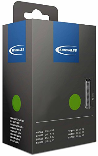 Schwalbe Fahrradschlauch AV7C Extra Light 40/60-406 EK AGV 40 mm Schwarz, 20 x 1.75-2.35 AV40 mm