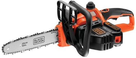 Black+Decker Li Ion Akku-Kettensäge 18V GKC1825L20 mit Akku und Ladegerät - Ideal für Holz- & Gartenarbeiten - 25 cm Schwertlänge