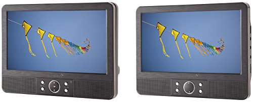 Sunstech DLPM959BK - Reproductor DVD portátil (doble pantalla, 9), color negro