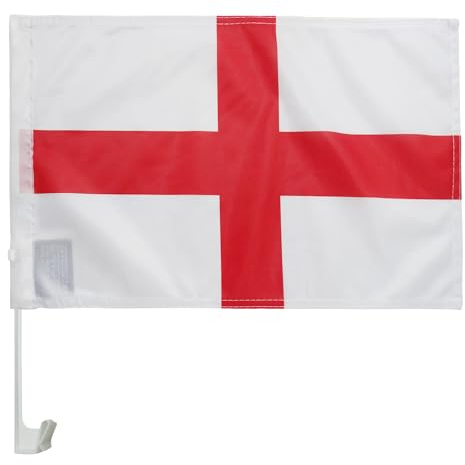 AZ FLAG - Drapeau Angleterre Pour Décoration Voiture Avec Attaches En PVC Et Système d'Accroche - Car Flag Anglais - 100% Polyester - 50g - 45x30 cm
