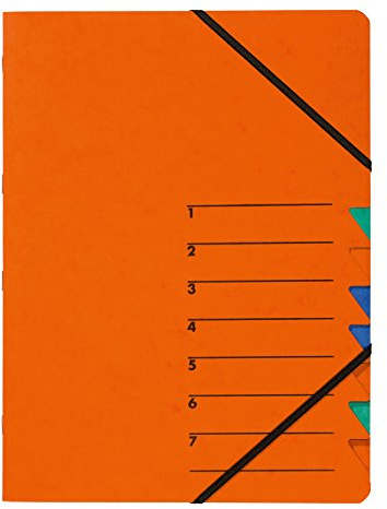 Pagna Ordnungsmappe Easy, Pressspan, A4 (A4 | 7 Fächer, Orange, 1)