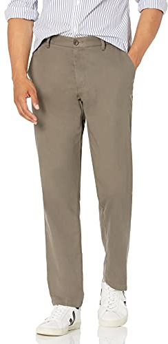 Amazon Essentials Uomo Chino Senza Pinces Anti-Grinze con Taglio Dritto
