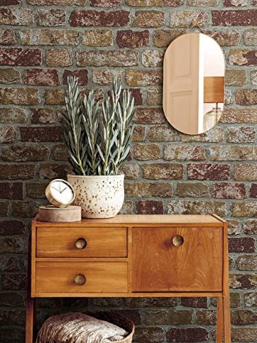 carta da parati 3D marrone, rosso mattone effetto mattone industriale per camera da letto, soggiorno o cucina carta da parati effetto pietra 10,05m x 0,53m 58409 marburg