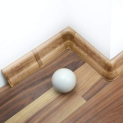 DQ-PP - 20 m di battiscopa in PVC 62 mm, Eiche Dorian, in laminato, in plastica PVC Dekore