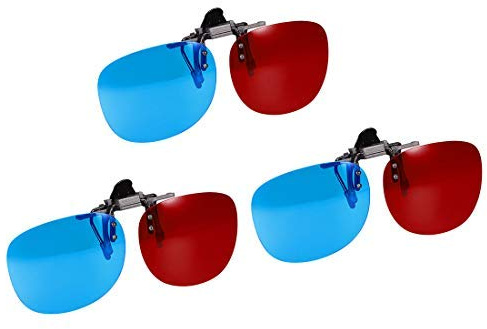 N/A - Occhiali 3D Clip-on per pellicole 3D, stampa Magazine TV Anaglyphe, 3 pezzi