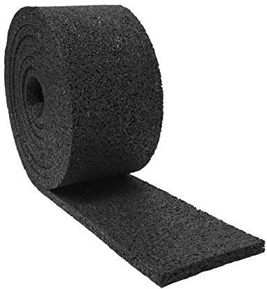 VALO - Coussins de terrasse en caoutchouc noir antidérapants et insonorisants - Rouleau de granulés de caoutchouc de 8mm–77x2300mm - Idéal pour les terrasses en bois, WPC, aluminium et plus