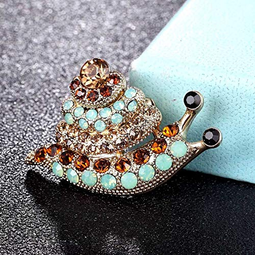BAJIE Brosche Mode Neuankömmling Grün Opal Blau Form Schnecke Damen Brosche Schmuck Damen Retro Kinder Schal Anzug Anstecknadel Schmuck