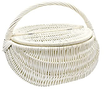 MyBer® K13-615-W Panier à provisions rond en osier tressé