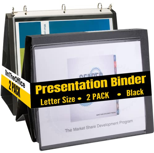 1InTheOffice Presentation Binder 8 1/2 x 11 Sheet Size, 2 Pack