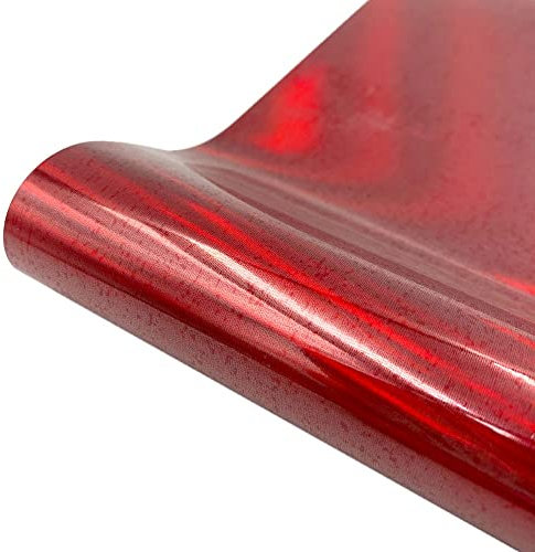Wärmeübertragung Metallic Laser Vinyl Presse Maschine Schneiden Plotter Cutter T-Shirt Folienfolie (Farbe: Rot, Größe: 30 cm x 25 cm)