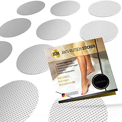 husstand Anti-Rutsch Aufkleber für Badewanne & Dusche - 100% Transparent & Selbstklebend - Antirutsch Sticker Badewanne - Anti Rutsch Pads Dusche - Antirutschmatten Dusche - Dusche rutschfest
