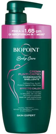 Biopoint - Crema Corpo Punti Critici Rassodante per Addome, Fianchi, Interno Coscia e Braccia, Azione Tonificante, 400 ml