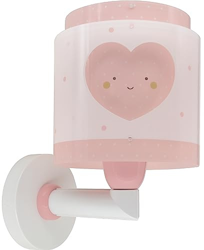 Dalber Kinder Wandlampe Baby Dreams Herz Rosa 76019S | Wandleuchte; Kinderzimmer; E27 - 1 x 15W